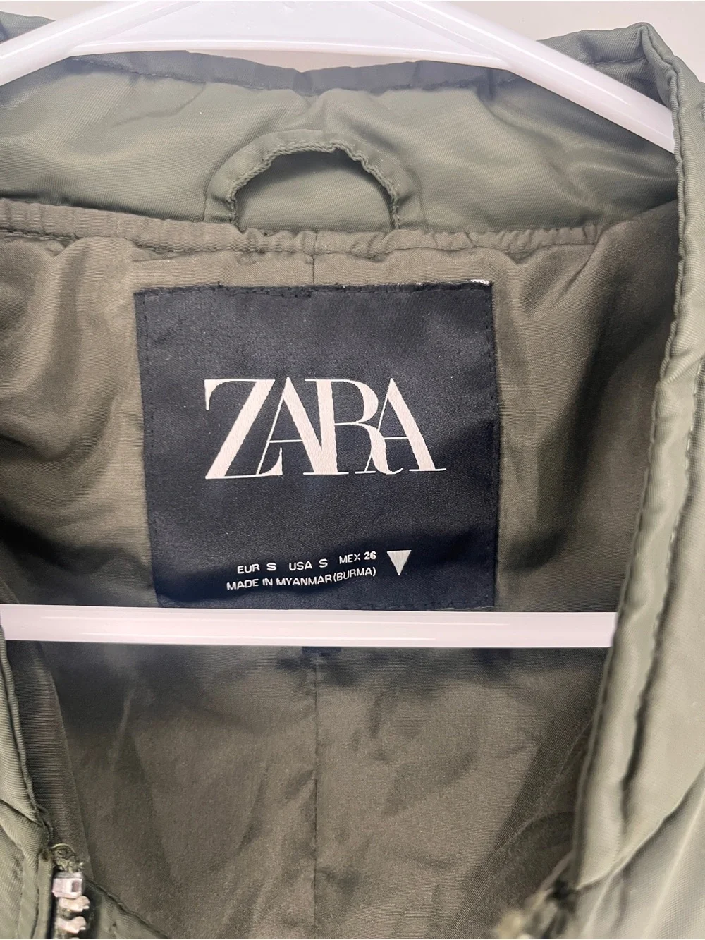 Zara Cropped Bomber Jacket NWOT SIZE S - Picture 7 of 10